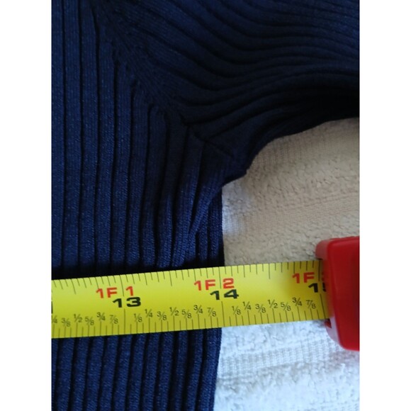 Babaton Womens Cardigan Blue Navy Long Sleeve Button V-neck XS Sweater Classic - Picture 10 of 14